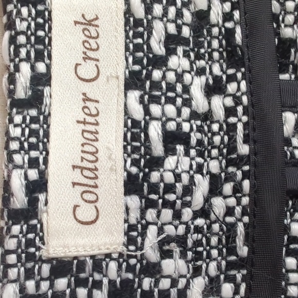 Coldwater Creek Black and White Tweed Jacket Size 10 - Picture 4 of 8